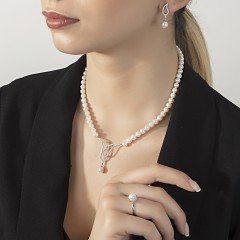 14K Damla İnci Set