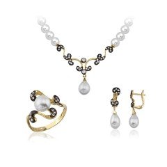 14K Sarmaşık İnci Set