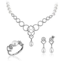 14K Halka İnci Set
