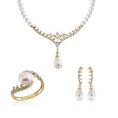 14K Tanem İnci Set