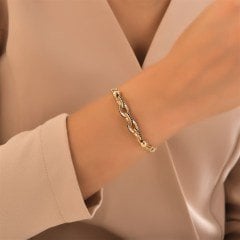 Siyah Mineli Altın Dorika Set 14 Ayar