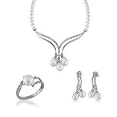 14K Angel Wing İnci Set