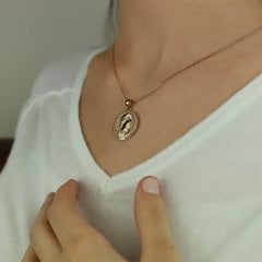 Altın Antik Yunan Kabartma Kolye 14 Ayar