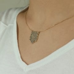 Altın Aslan Figürlü Kolye 14 Ayar