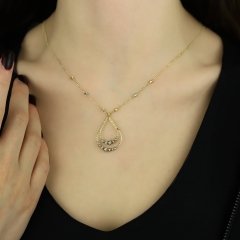 Dorika Damla Model Kolye 14 Ayar