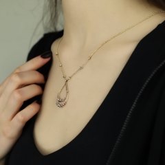 Dorika Damla Model Kolye 14 Ayar