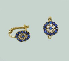 Safir Taşlı Küpe